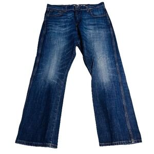 Wrangler Retro Relaxed Boot Cut Jeans Mens 36X32 Blue Denim Western Cowboy Adult